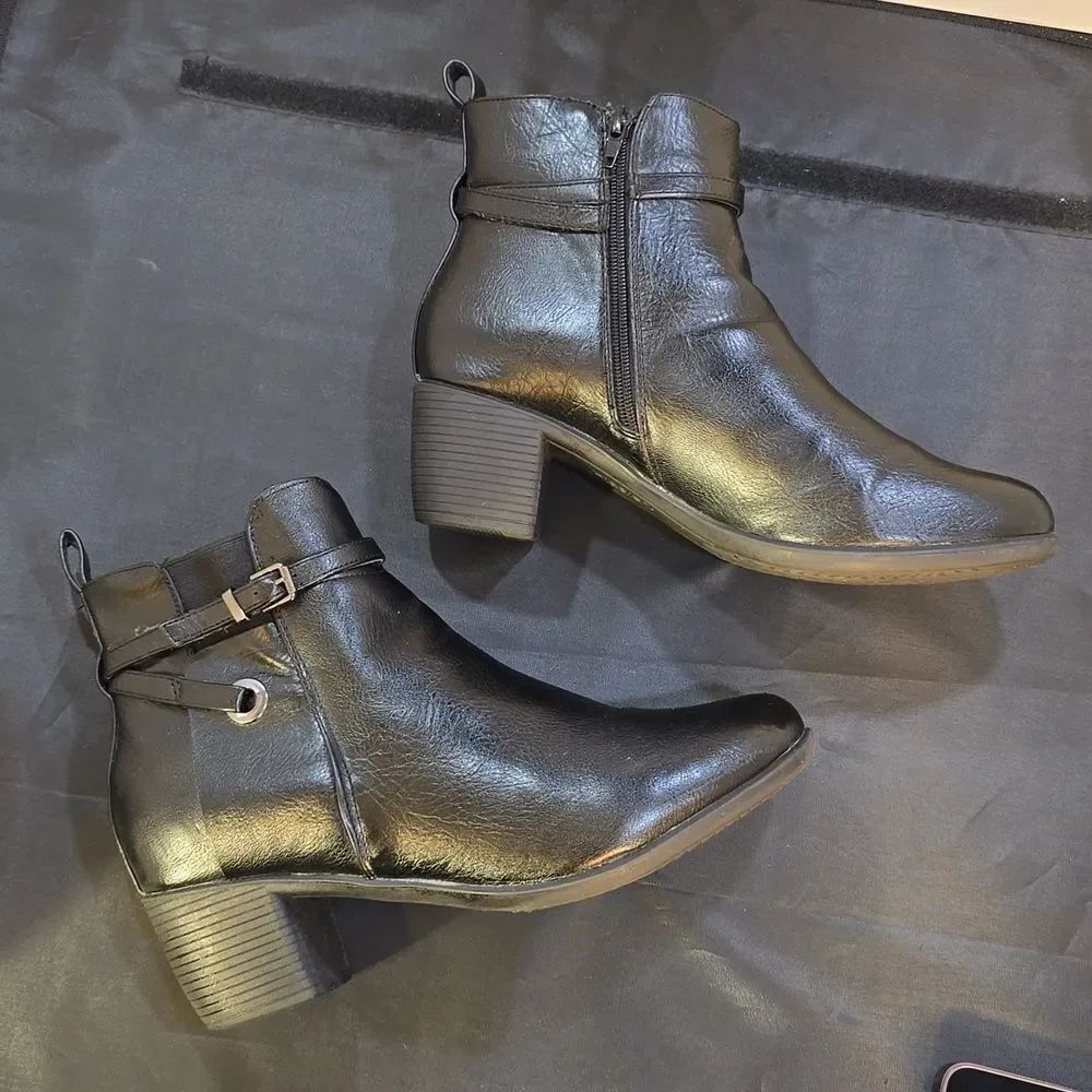 NICOLE ZIPPER CLOSURE ROUND-TOE WOMEN'S ANKLE BOOTIES - Picture 13 of 15